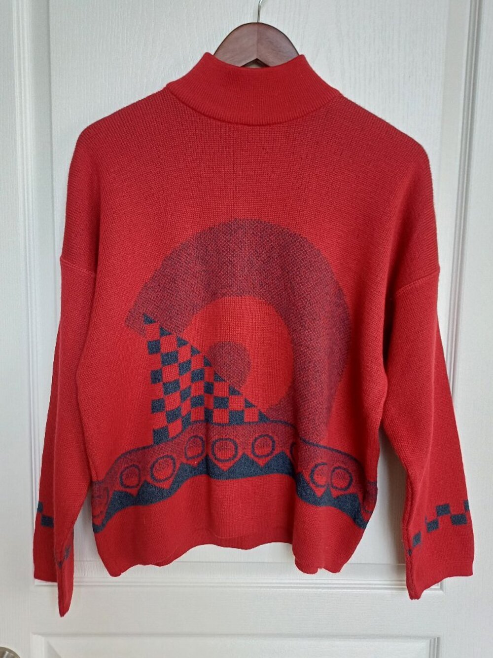 Vintage Rodier Wool Geometric Pattered Sweater
